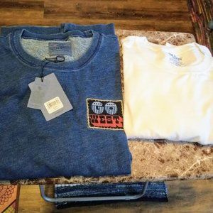 LUCKY BRAND Men's Indigo Patch  Sweatshirt + BONUS